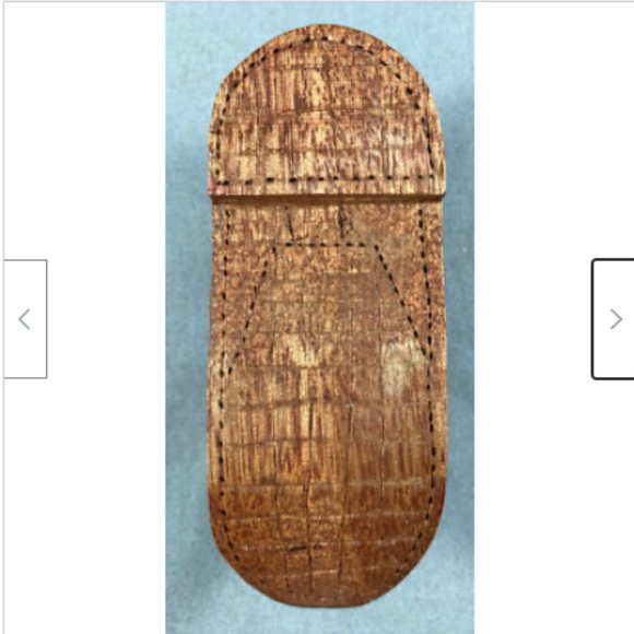 Vtg Hand Carved Wooden Shoe Boot Match Holder Western Canada Cottage Folk Art - Picture 5 of 11